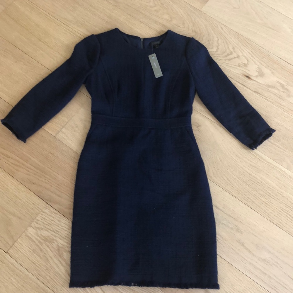 Navy tweed J.Crew dress